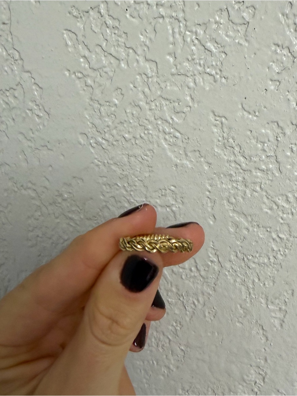 Braided Gold Tone Women's Ring - Elegant Everyday Style